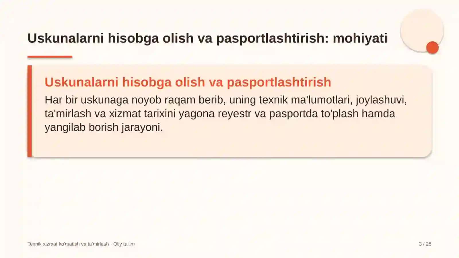 Avtomobil bozorlarida uskunalarni hisobga olish va pasportlashtirish 3