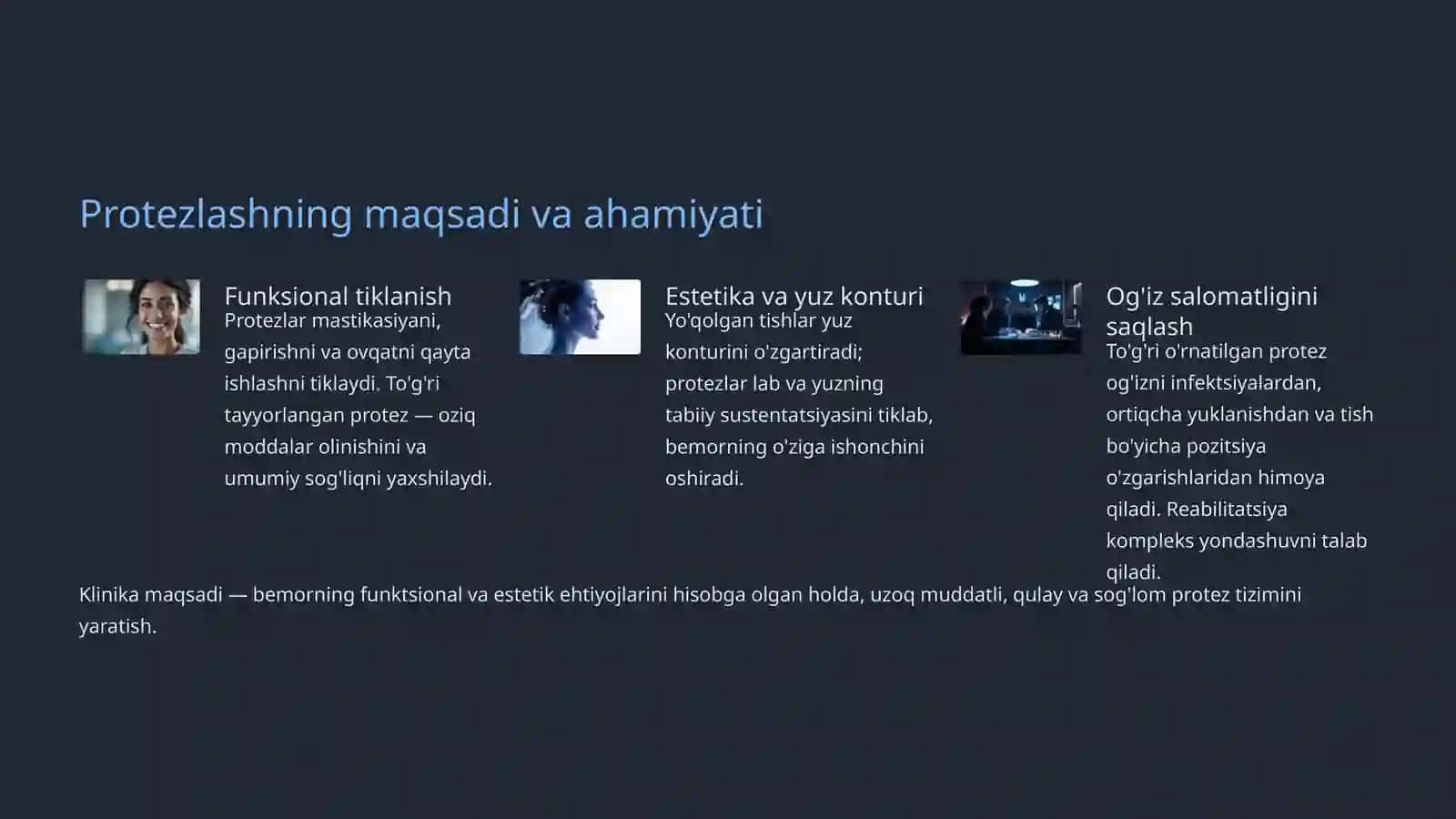 Og'iz bo'shlig'ini protezga tayyorlash 3