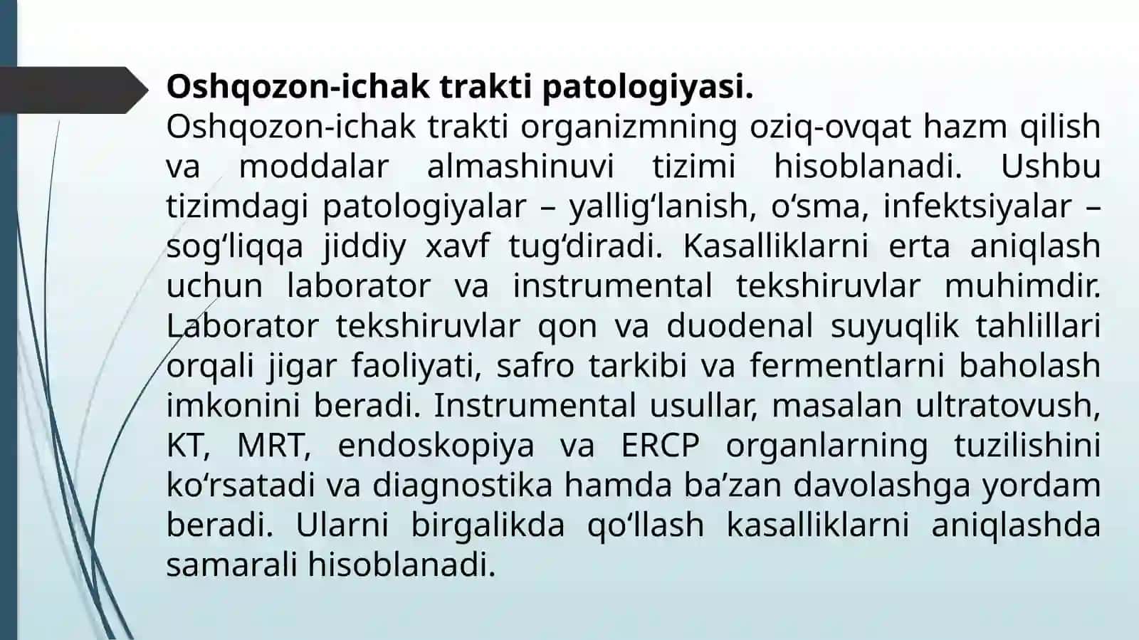 Oshqozon-ichaktrakti patologiyasida laborator va instrumental tekshiruvlar 3
