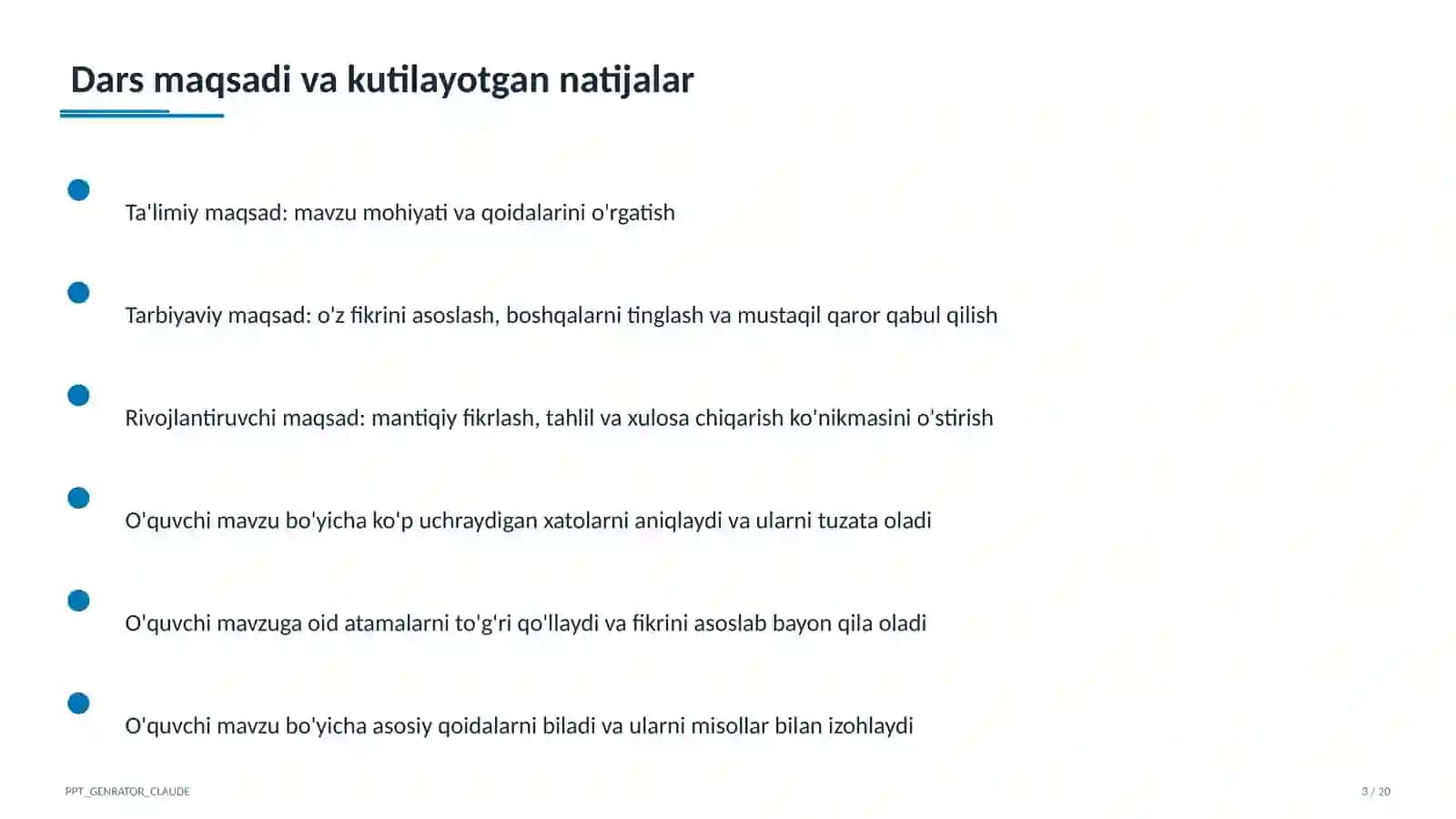 Tasviriy san'at va musiqa (1–7) — ochiq dars uchun 3
