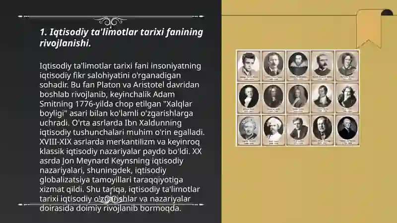 Iqtisodiy taʼlimotlar tarixi fanining ahamiyati 3