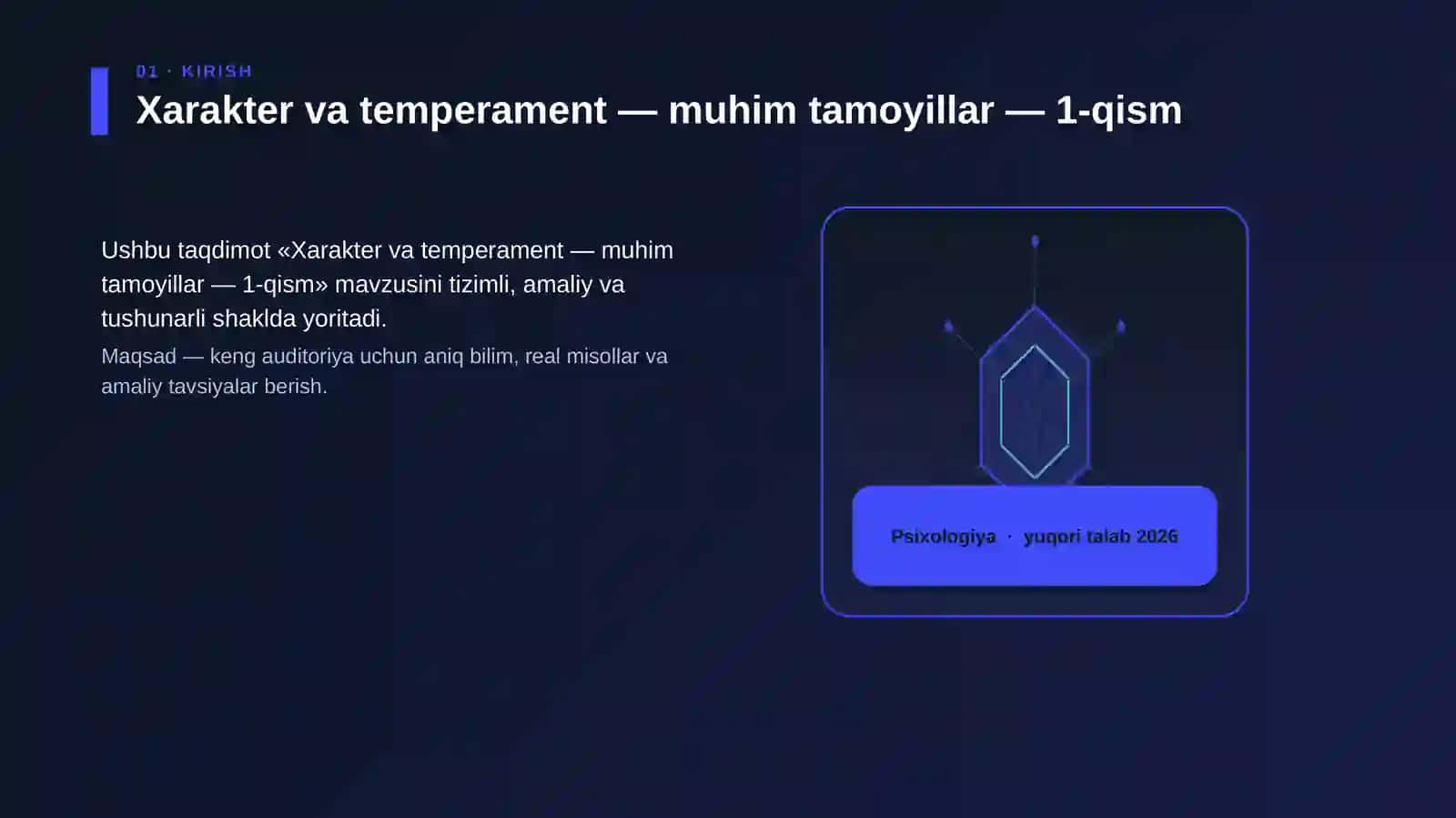 Xarakter va temperament — muhim tamoyillar — 1-qism 3