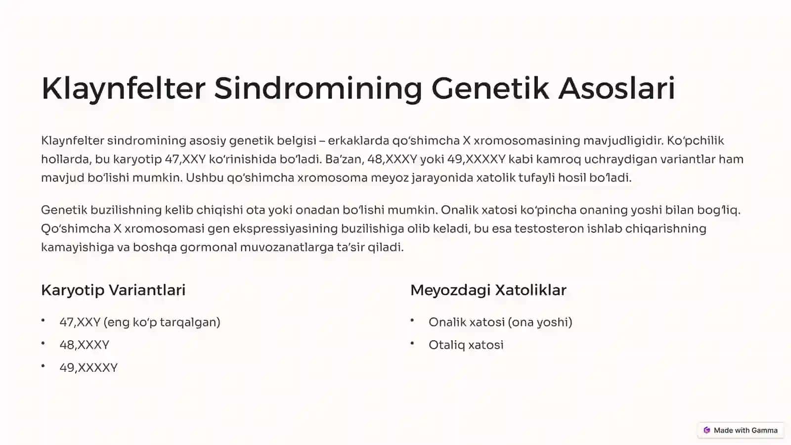 Klaynfelter Sindromi 3