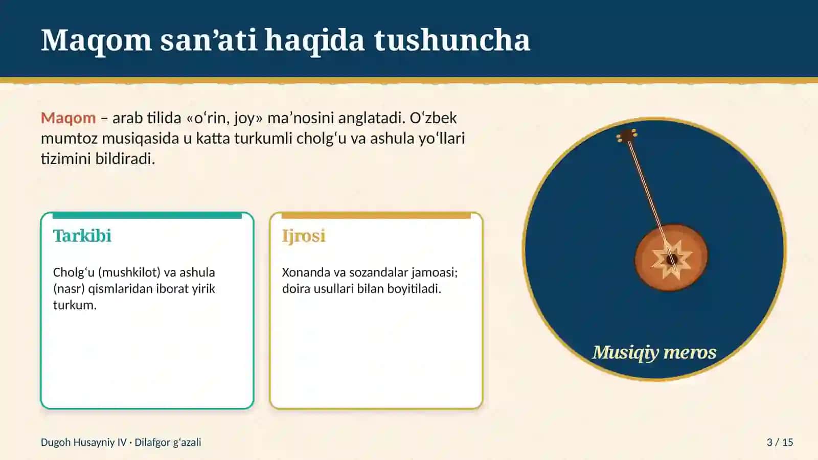 Dugoh Husayniy IV · Dilafgor g‘azali 3