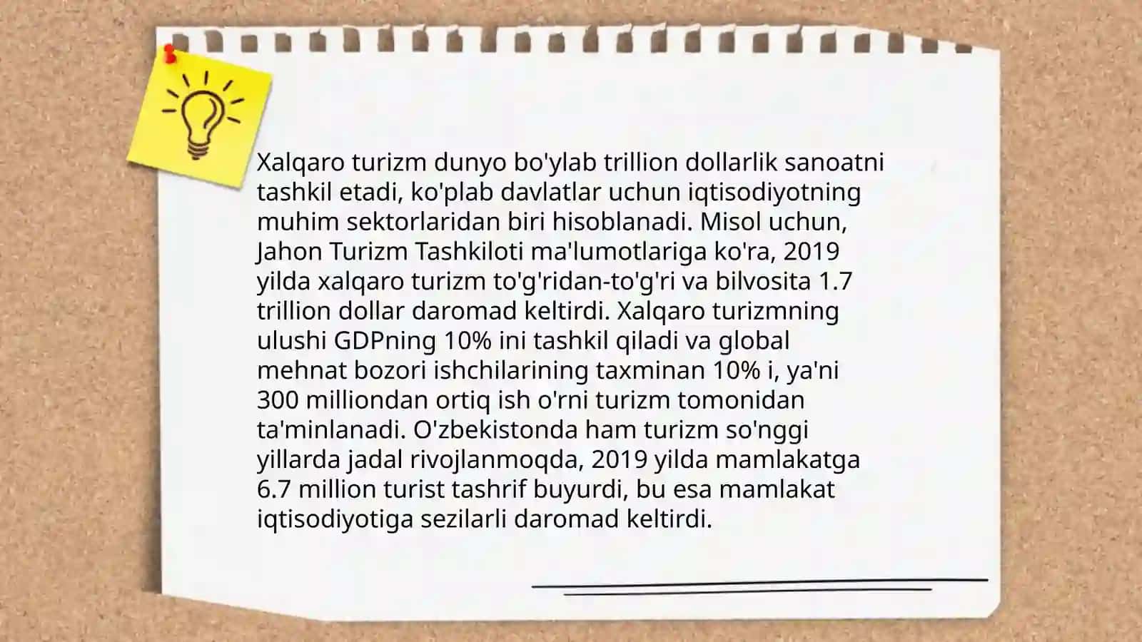 Xalqaro turizm va uning mamlakat iqtisodiyotiga taʼsiri 3