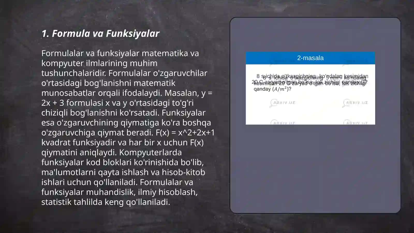 MS Excel dasturida muhandislik masalalarini yechish 3