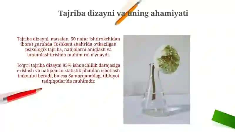 Tajriba Dizayni va Amaldagi Qo'llanilishi 3