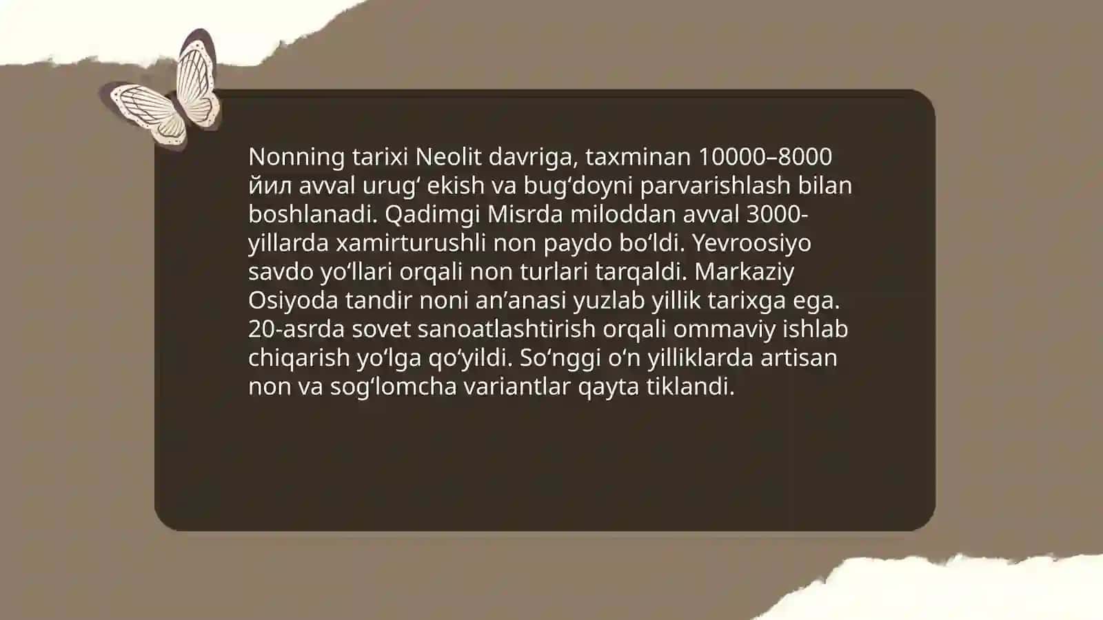 Nonning tarixi va rivojlanishi 3