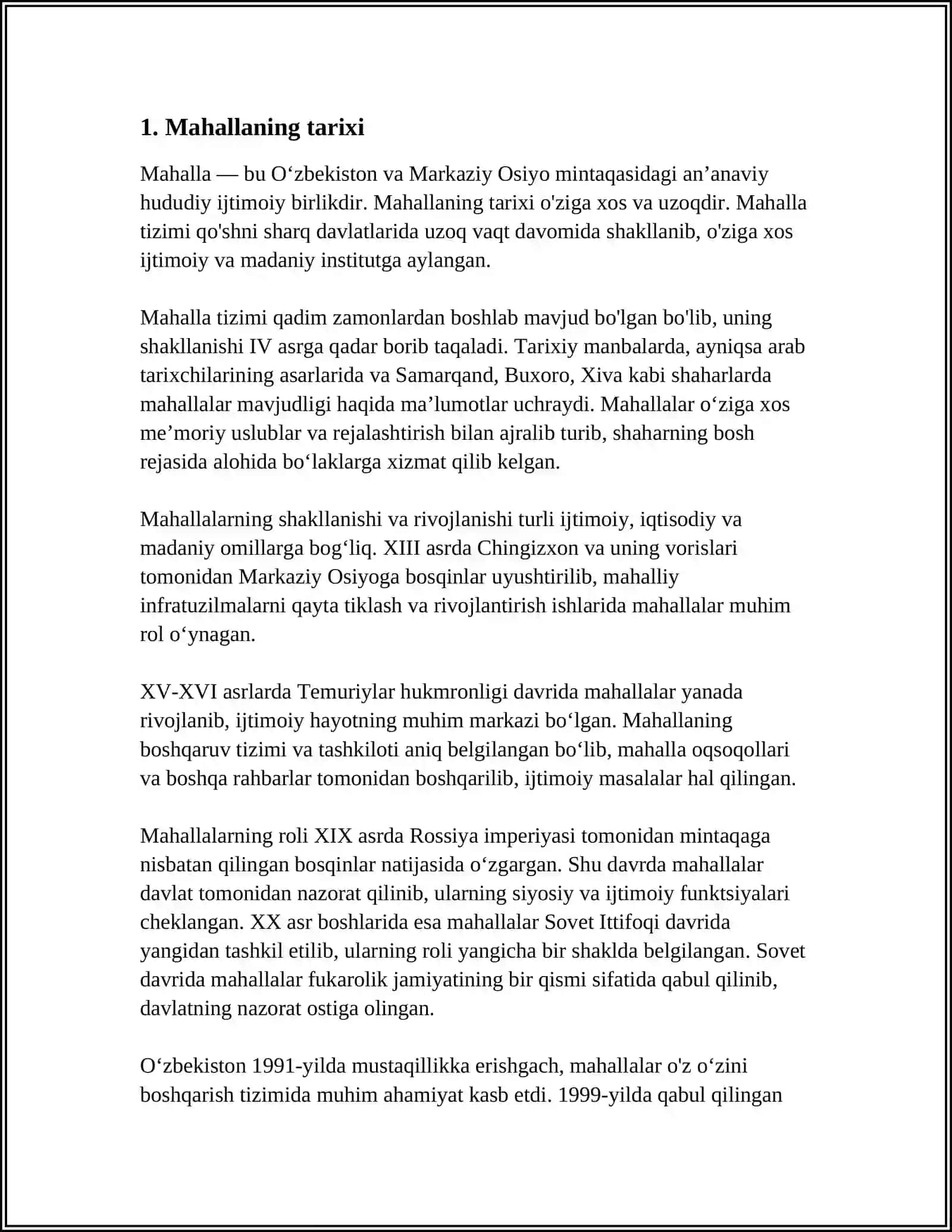 MENING MAHALLAM 3