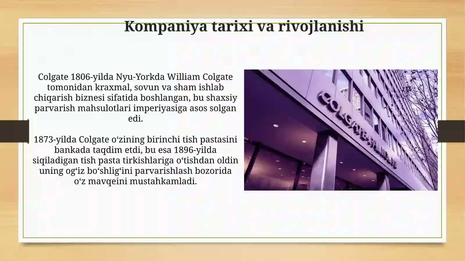 Colgate kompaniyasini PR menejment strategiyasi 3