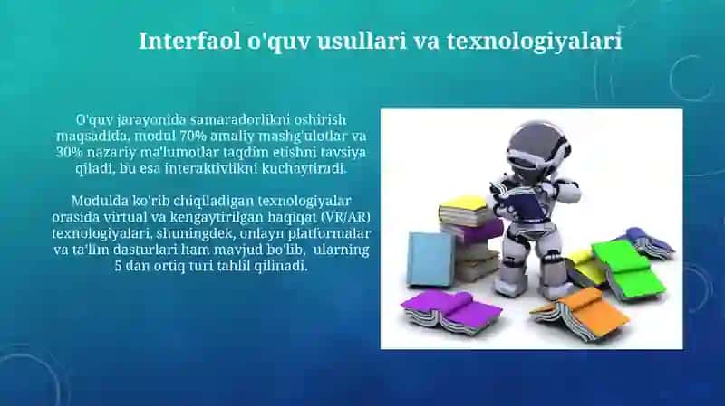 Ta'lim texnologiyalari modulining predmeti va dolzarb masalalari 3