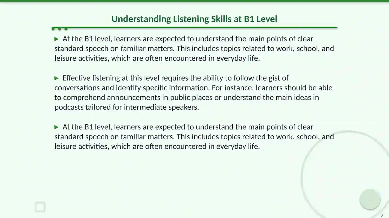 Developing listening skill through interactive methods to b1 level learners 3