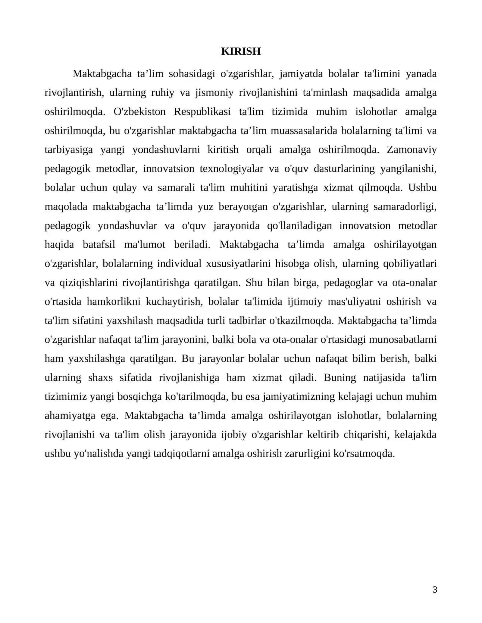Maktabgacha taʼlimda o'zgarishlar va ularning samaradorligi 3