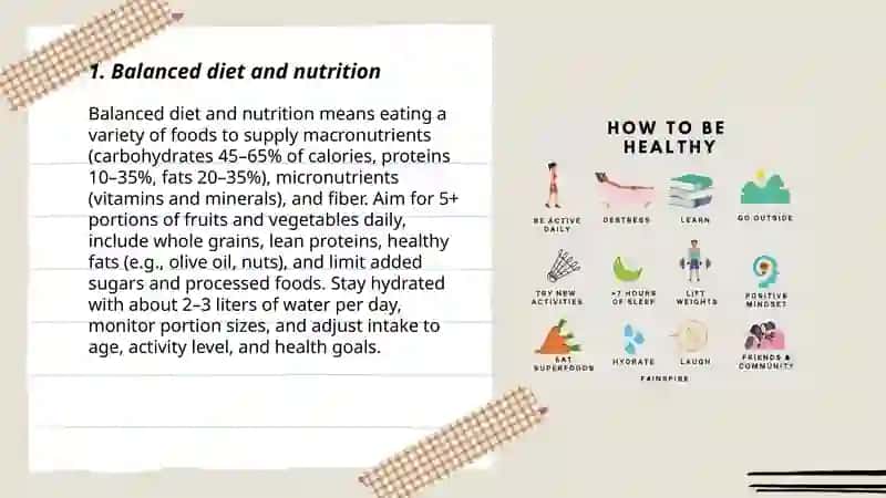 Balanced Diet and Nutrition 3