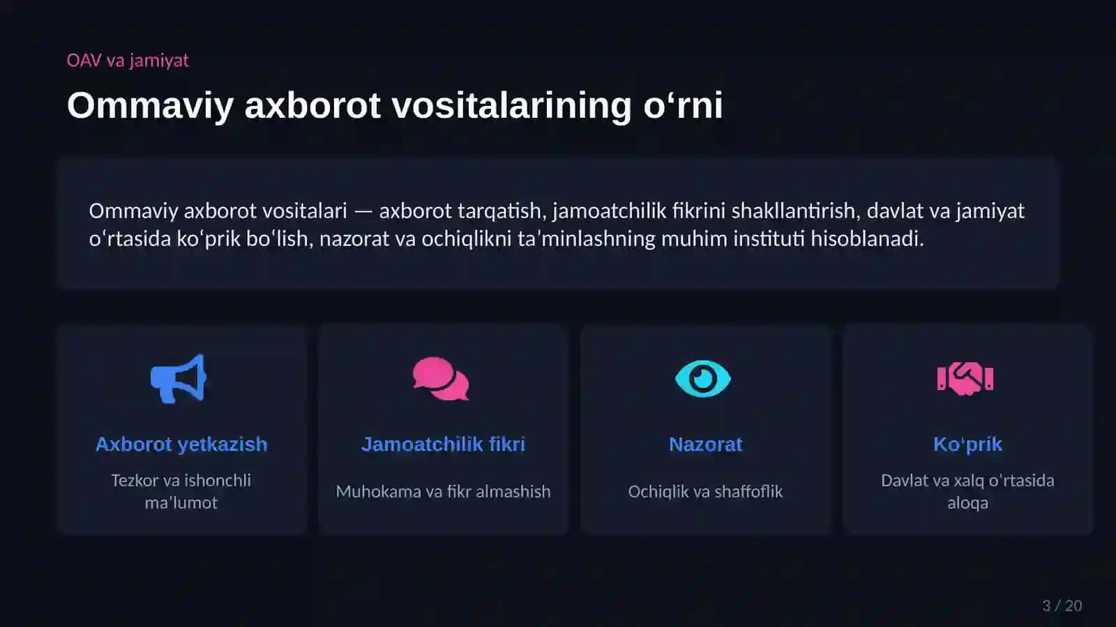 Ommaviy axborot vositalari 3