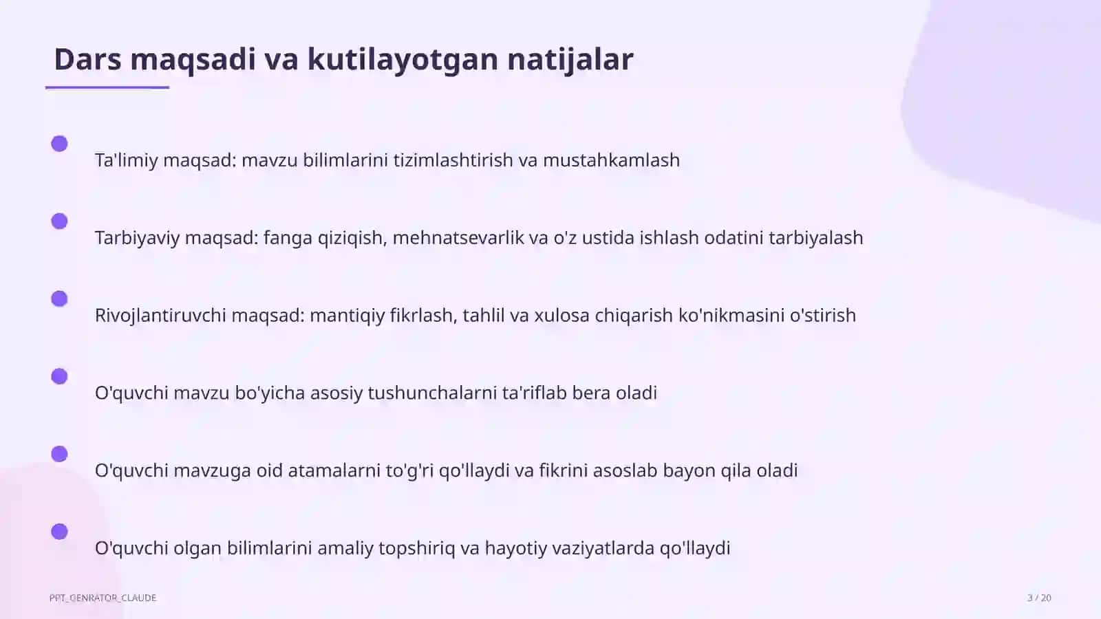 Sinf soati va tarbiyaviy tadbirlar 3