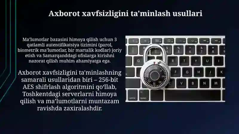 Axborot xafsizligini taminlash usullari va vositalari 3