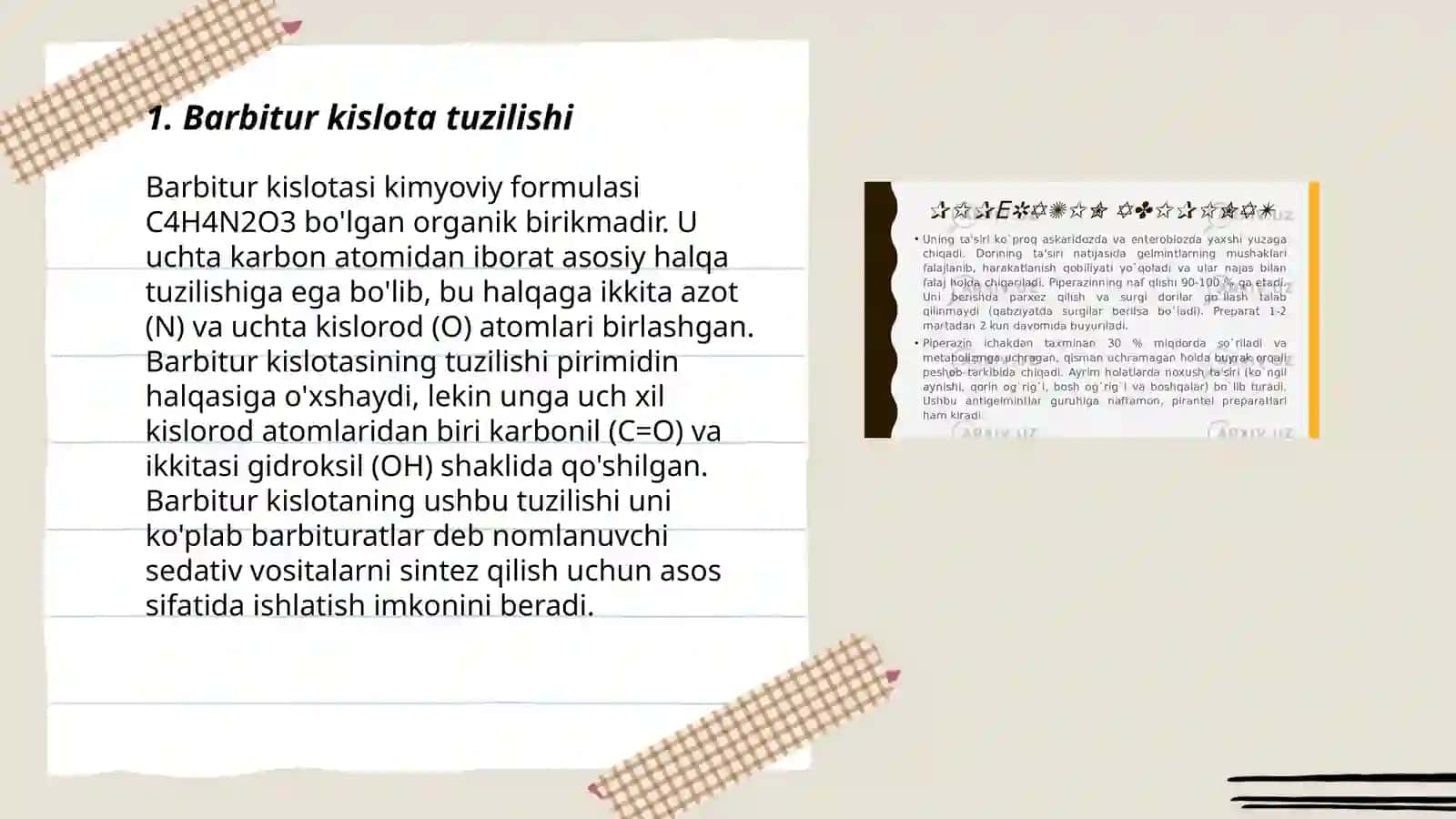 Barbitur kislota va uning asosida olingan dori vositalari 3