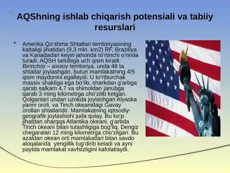 Xorijiy mamlakatlarda kichik va biznes va xususiy tadbirkorlik. AQSHda kichik biznes va tadbirkorlik. 3