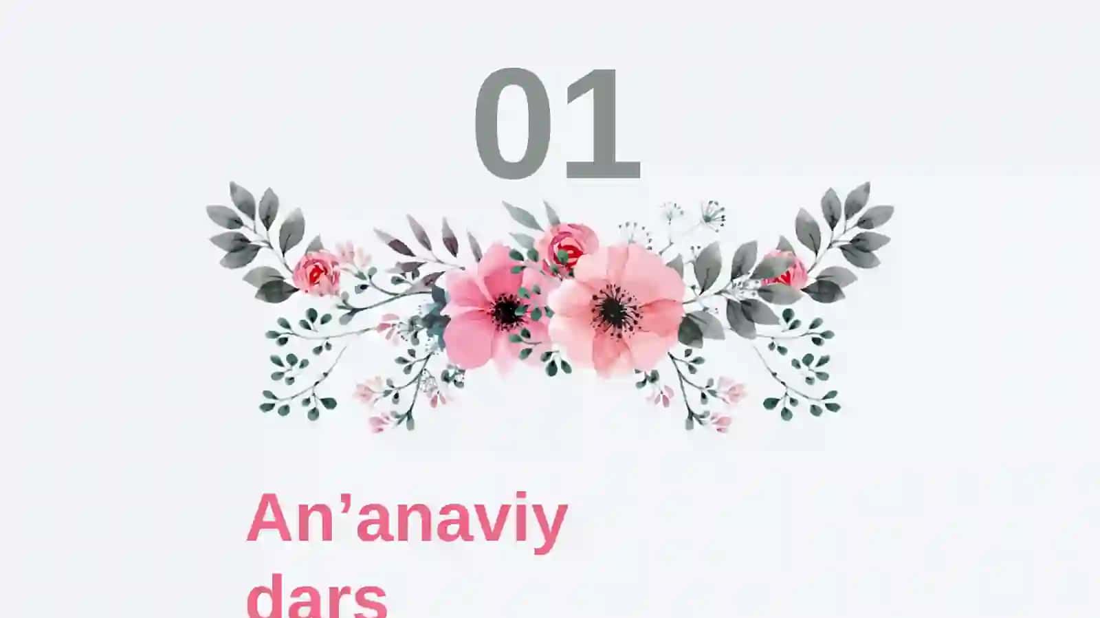 Anʼanaviyva noanʼanaviy darslar 3