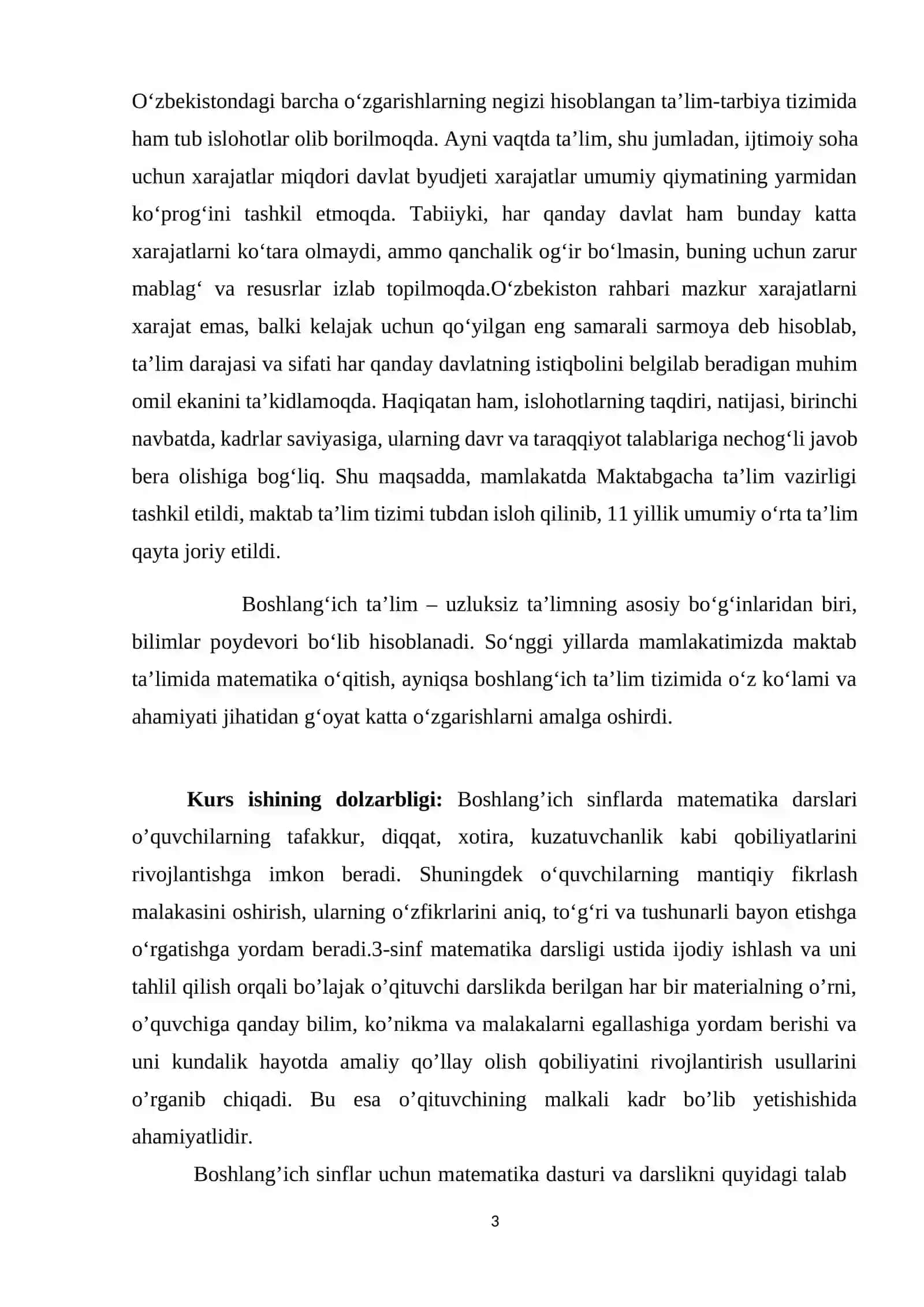 3-Sinf Matematikadan Tafakkurni Mantiqiy Fikrlashga Rivojlantiruvchi Ijodiy Topshiriq Tarzida Islash Metodikasi 3