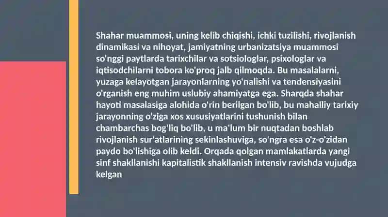 Oʻrta asr shaharlarining vujudga kelishi slayd 3