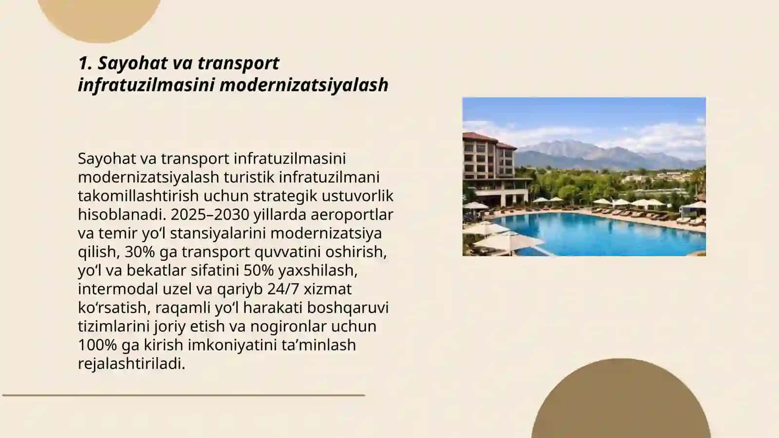 Mamlakat iqtisodiyotini modernizatsiyalash sharoitida turistik infratuzilmani takomillashtirish 3
