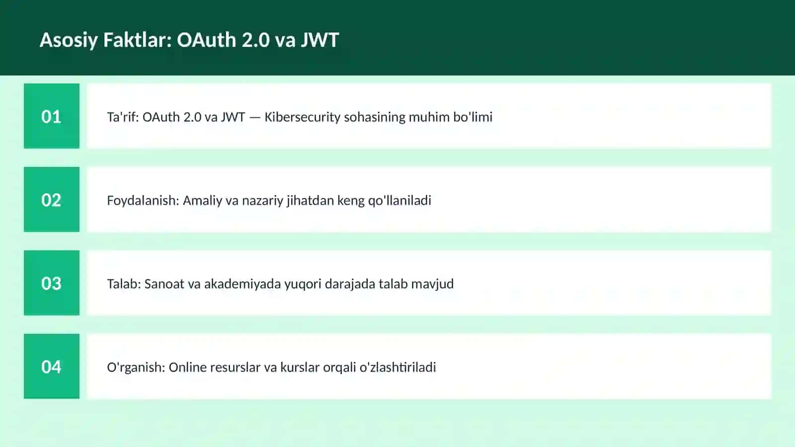 OAuth 2.0 va JWT 3