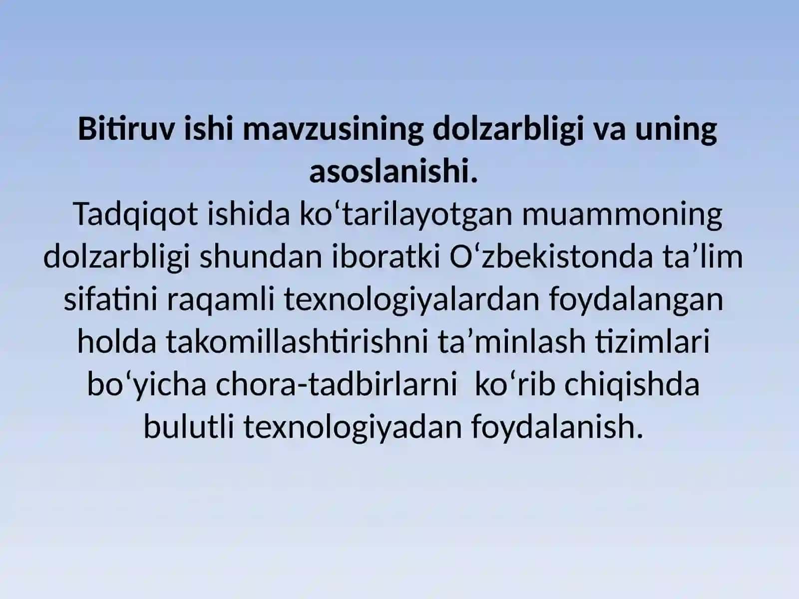 Bulutli texnologiyalar asosida Google xizmatlaridan foydalanishning samaradorligiva afzalliklari 3