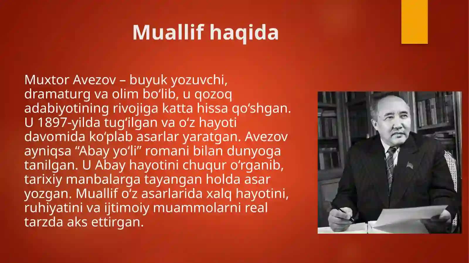 Muhtor Avezovning Abay yoʻli romani 3