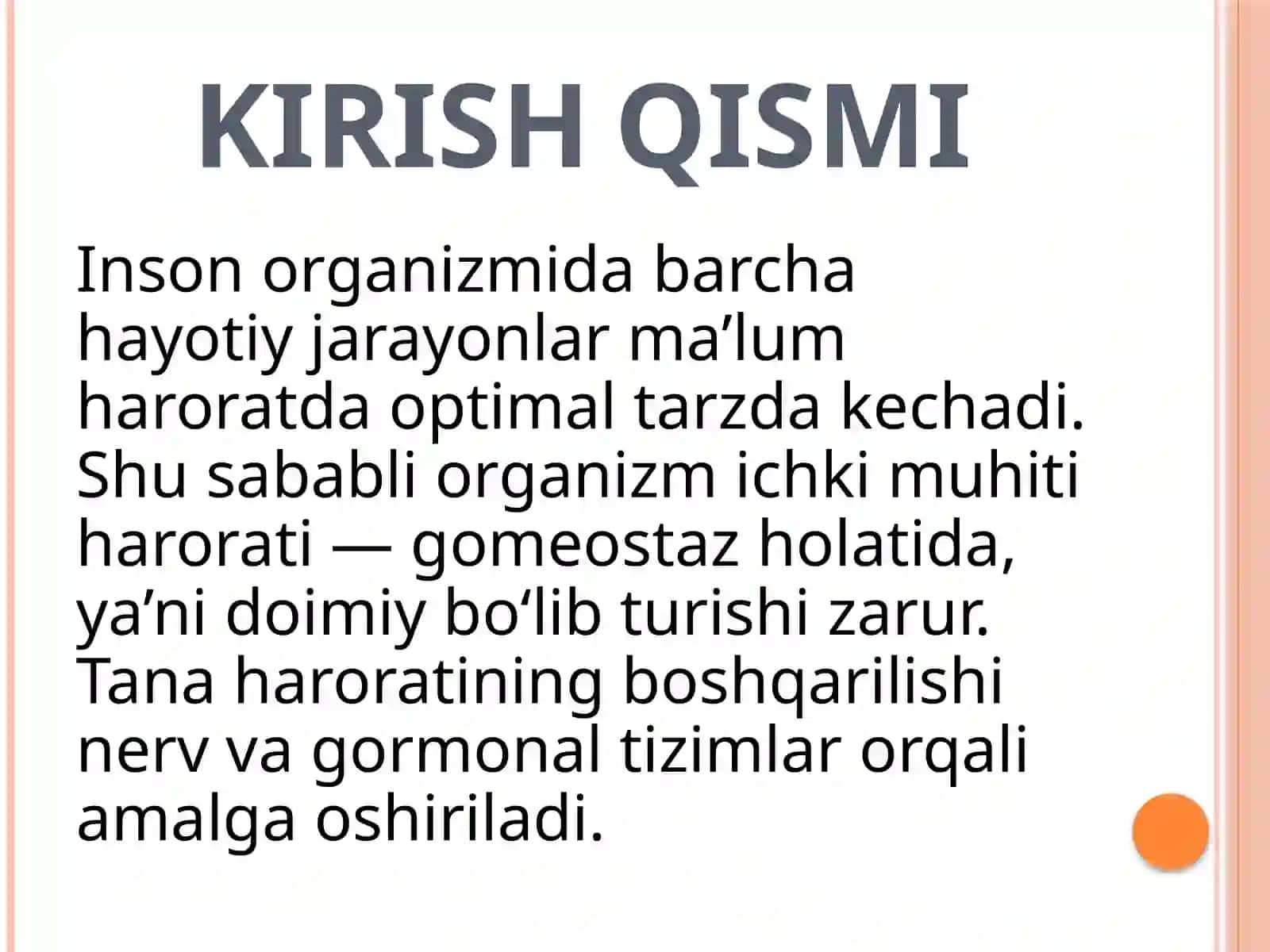 Tana harorati doimiyligi va uning boshqarilishi 3