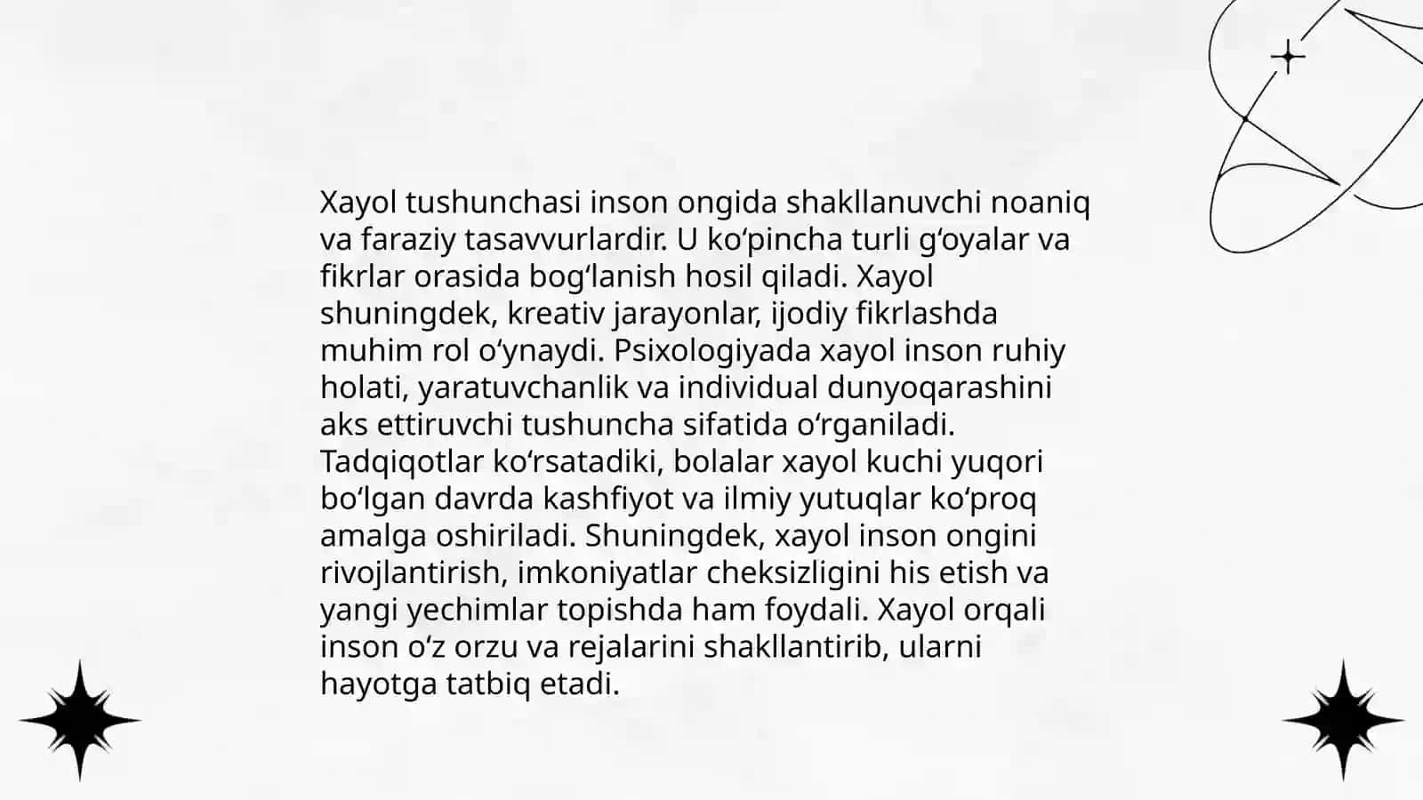Xayol haqida tushuncha 3