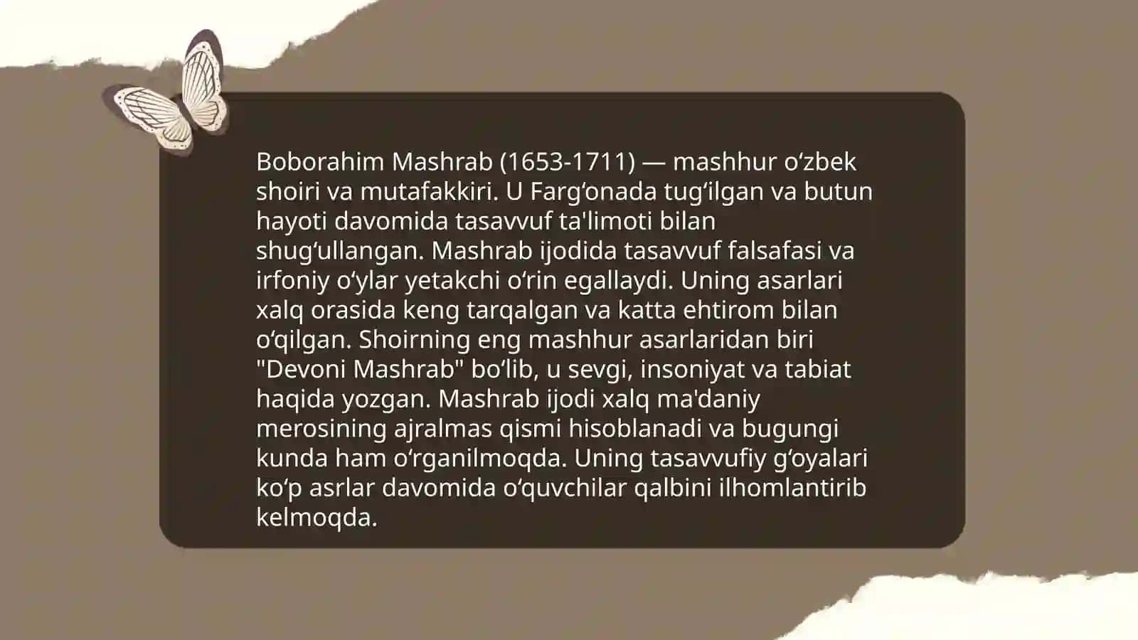 Boborahim Mashrab.Mashrab she'riyati 3