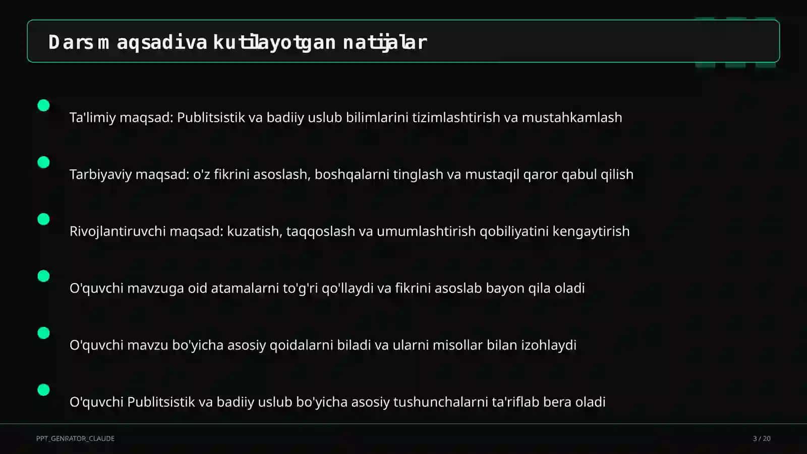 Publitsistik va badiiy uslub (10-sinf) 3