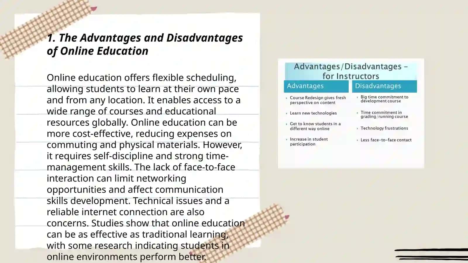 The Advantages and Disadvantages of Online Education 3