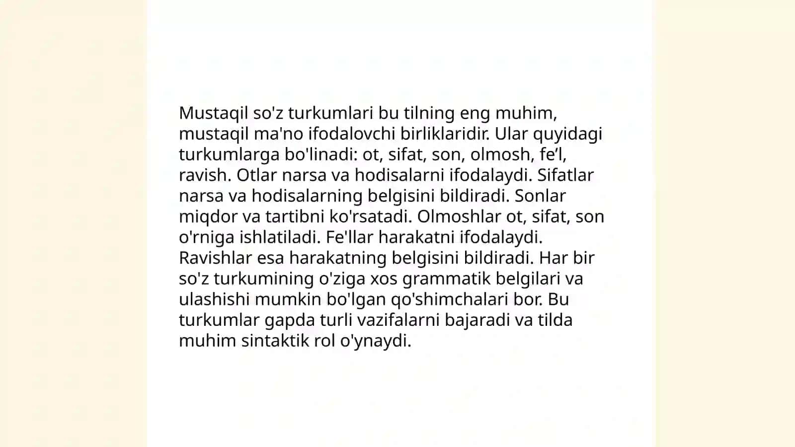 O'zbek tilida mustaqil so'z turkumlari 3