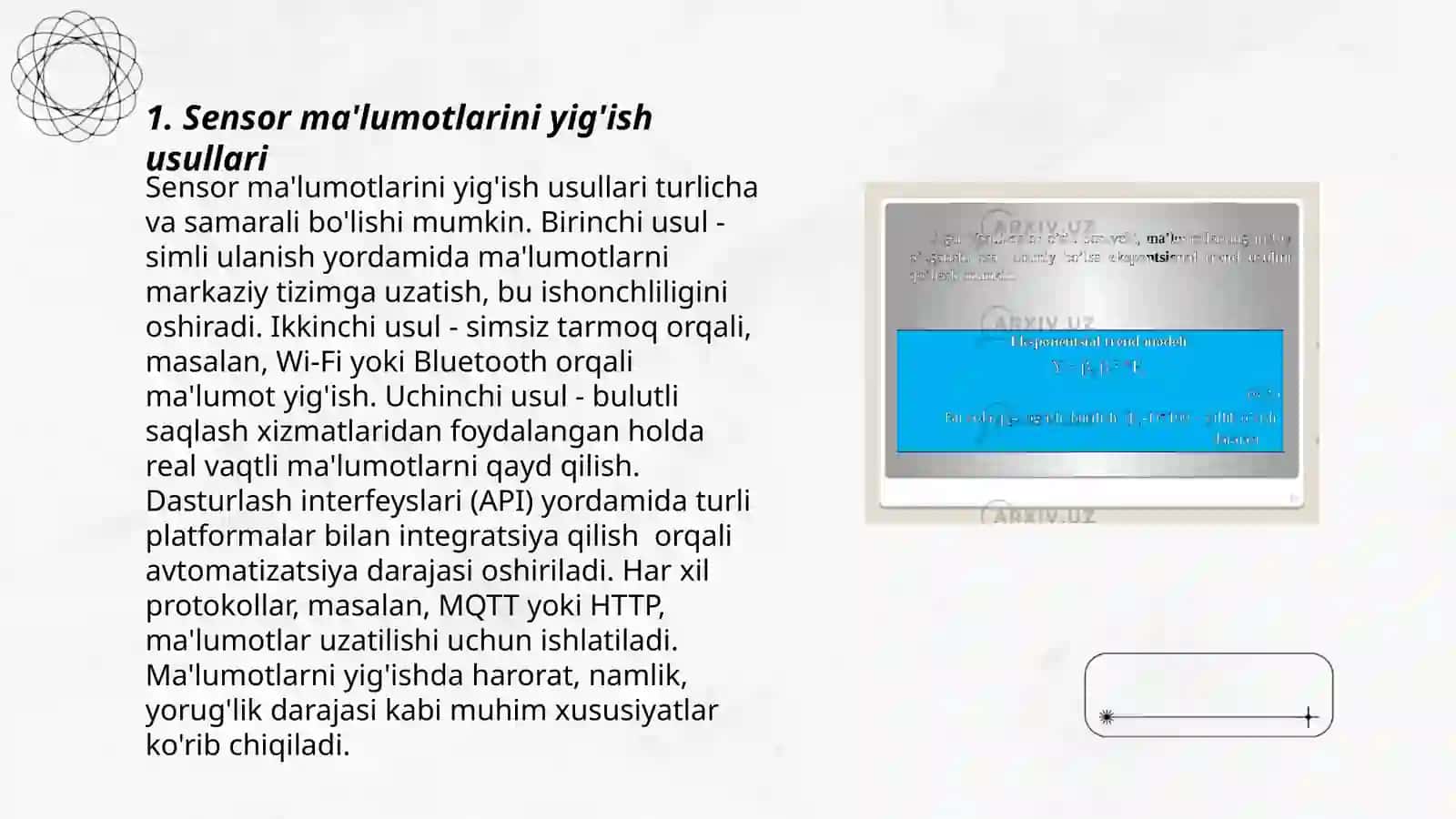 Sensor ma'lumotlarini yig'ish usullari 3