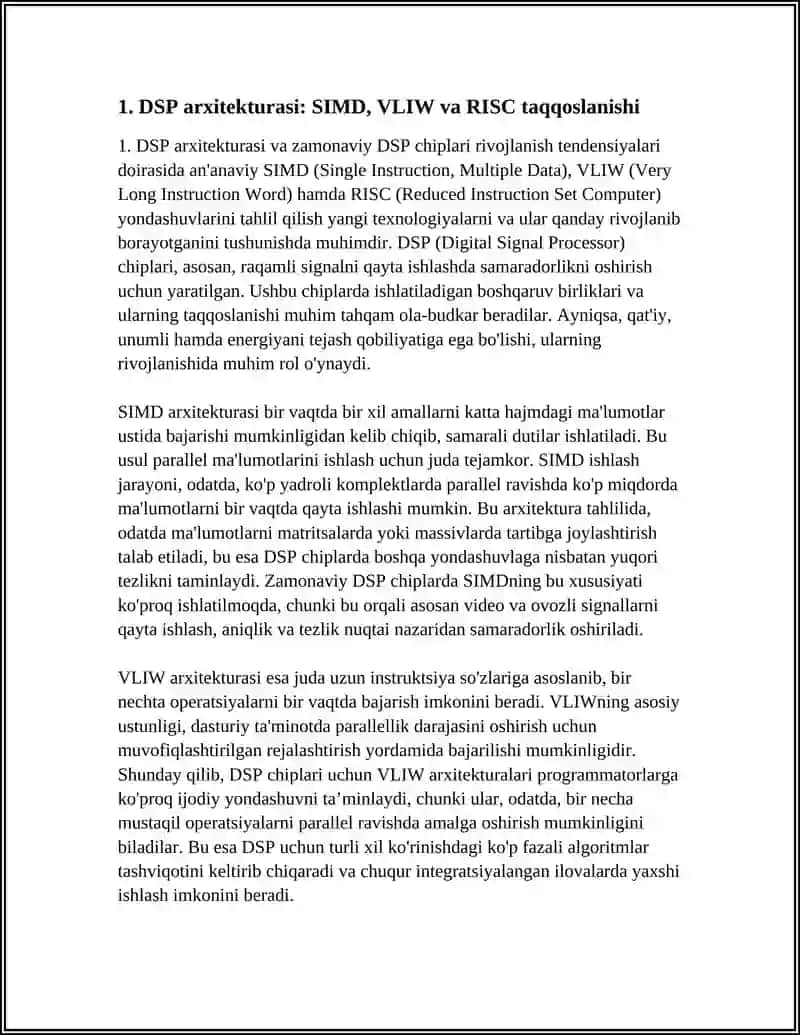 ZAMONAVIY DSP CHIPLARINING RIVOJLANISH TENDENSIYALARI 3