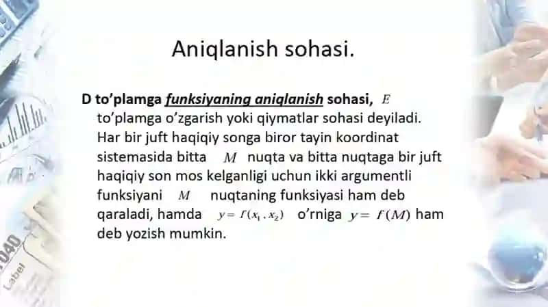 Ko'po'zgaruvchili funksiyaning hosilasi Yuqori tartibli xusisiy hosilalar va tola differensiallar 3