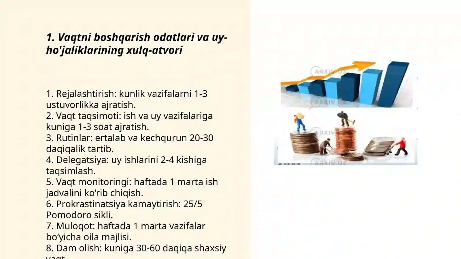 Vaqtlar imtiyozlar va uy hoʻjaliklarining hulq-atvori 3