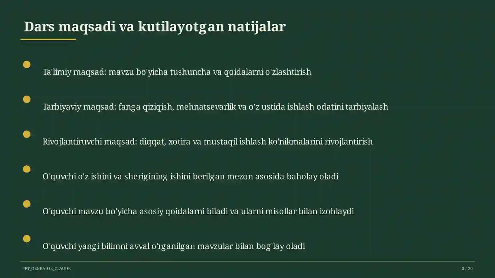 Butun ko'rsatkichli daraja va standart shakl (8-sinf) 3