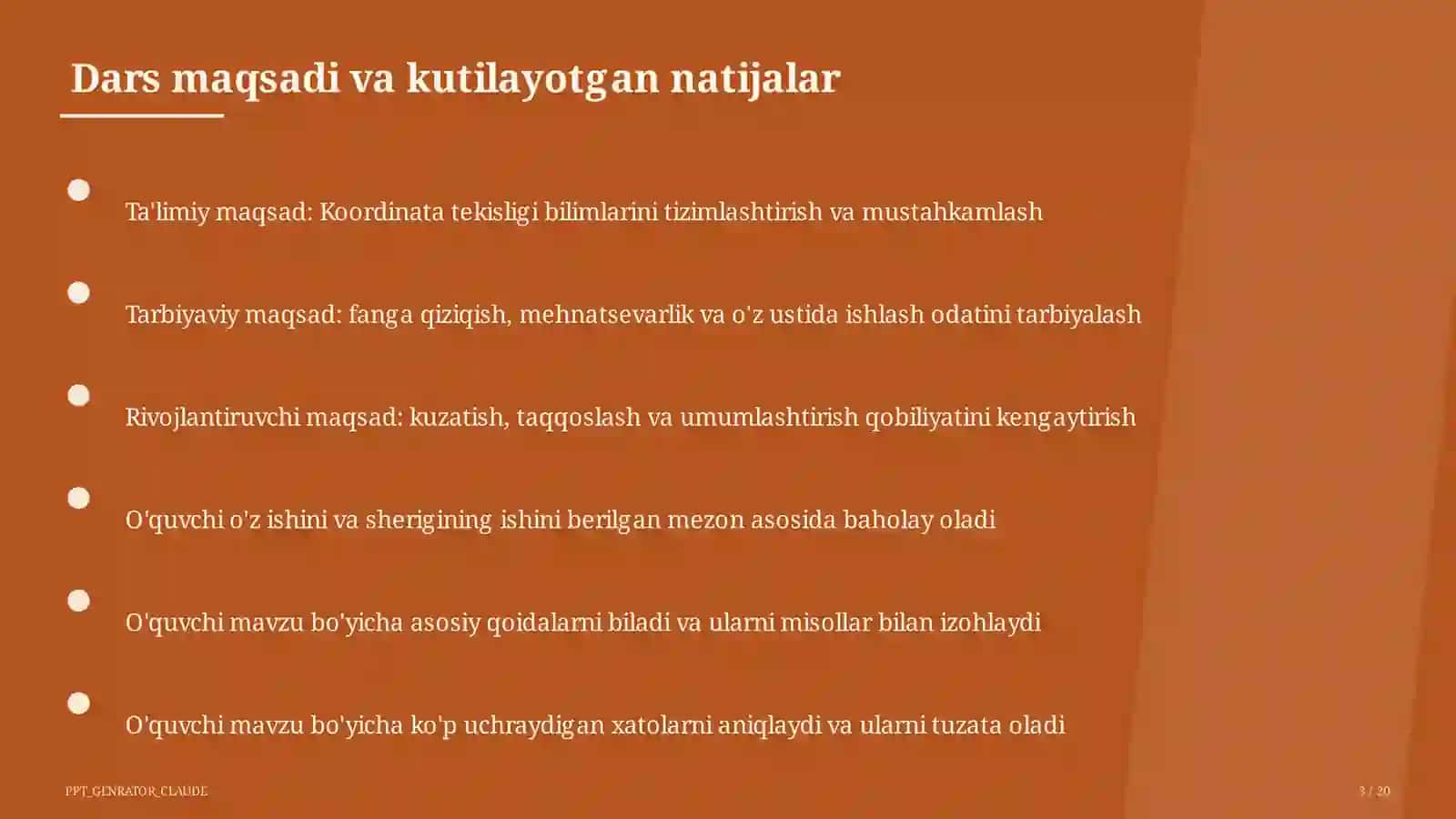 Koordinata tekisligi (6-sinf) 3
