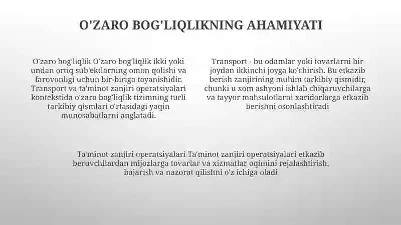 Transport Va Ombor Jarayonlarining O‘Zoro Bog‘Liqligi 3