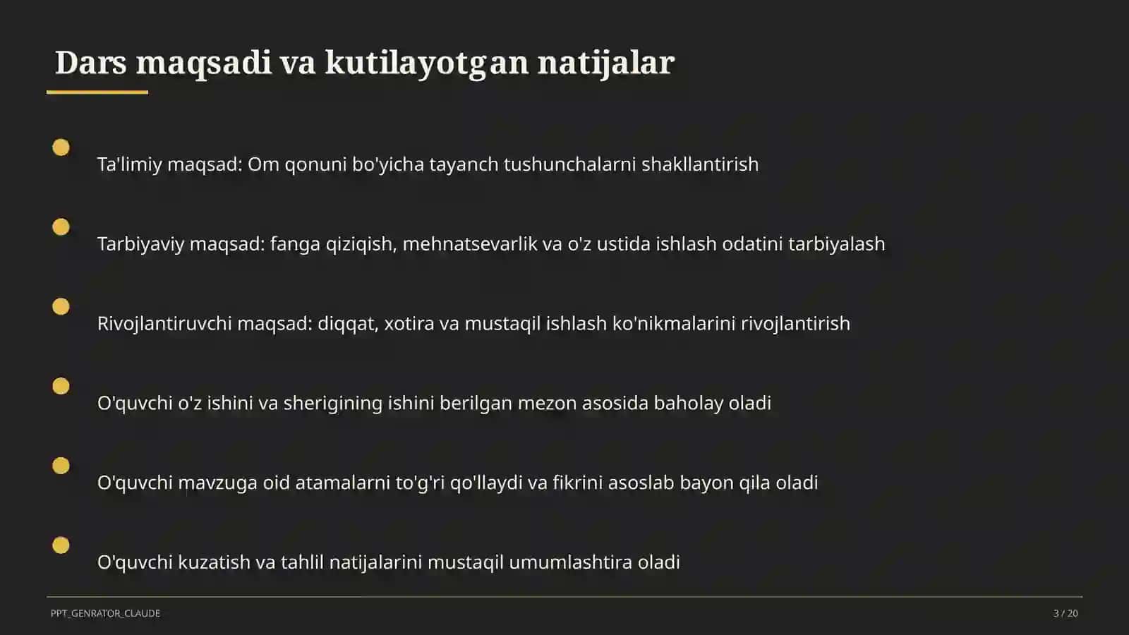 Om qonuni (8-sinf) 3