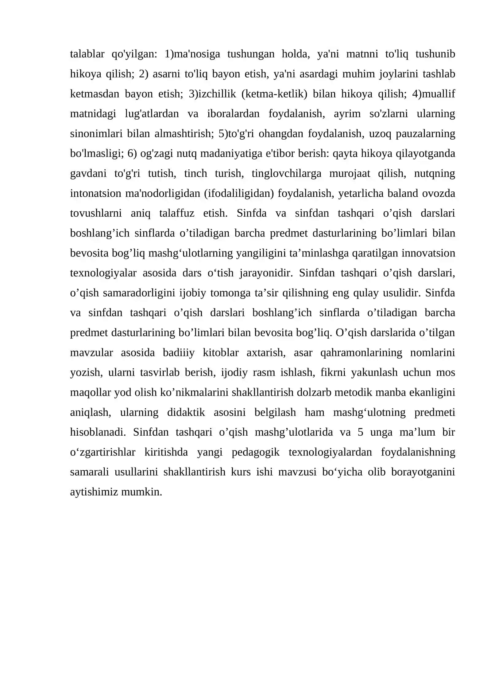 Bolalarni hikoya qilishga o‘rgatadigan usullar va ularning ahamiyati kurs shi 3
