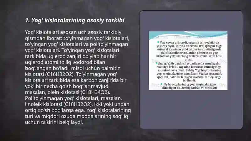 To'yingan va to'yinmagan yog' kislotalar biosintezi 3