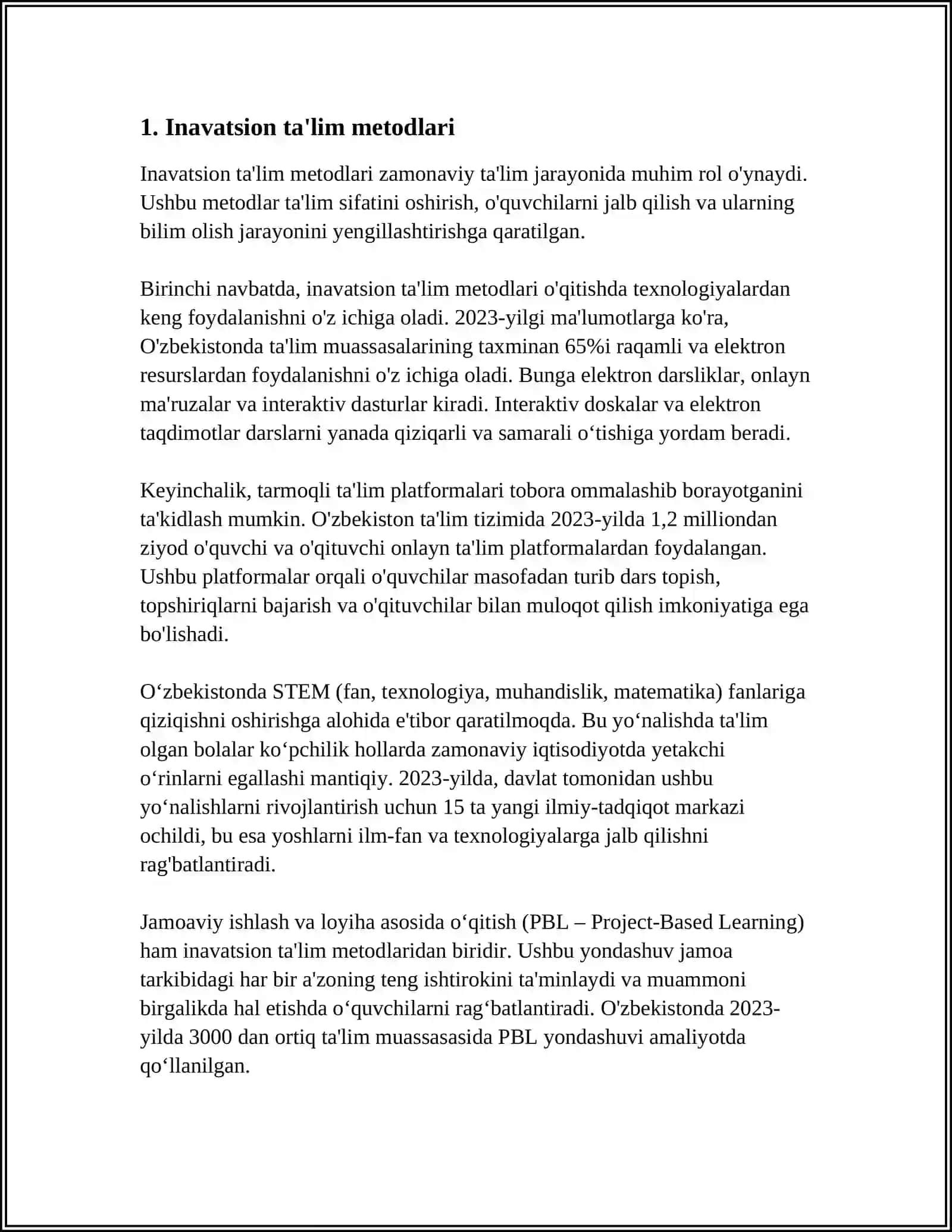 INAVATSION TA'LIM METODLARI 3