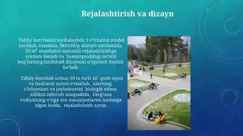 Tabiat burchagini tashkil etish va uni rejalashtirish 3