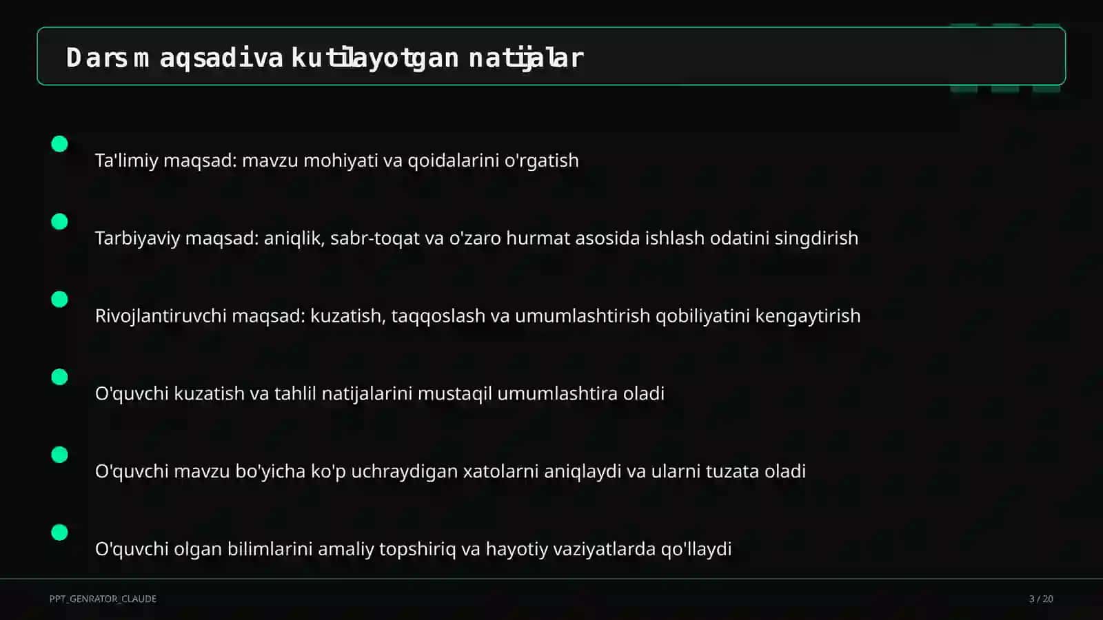 Kombinatorika: o'rin almashtirish, guruhlash (9-sinf) 3