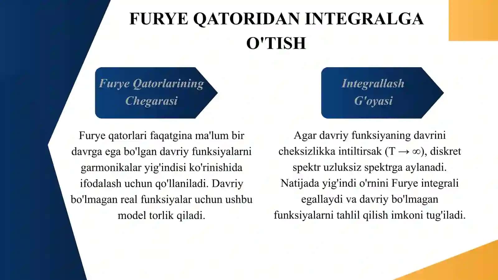 "FURYЕ INTEGRALI VA ALMASHTIRISHLAR" 3